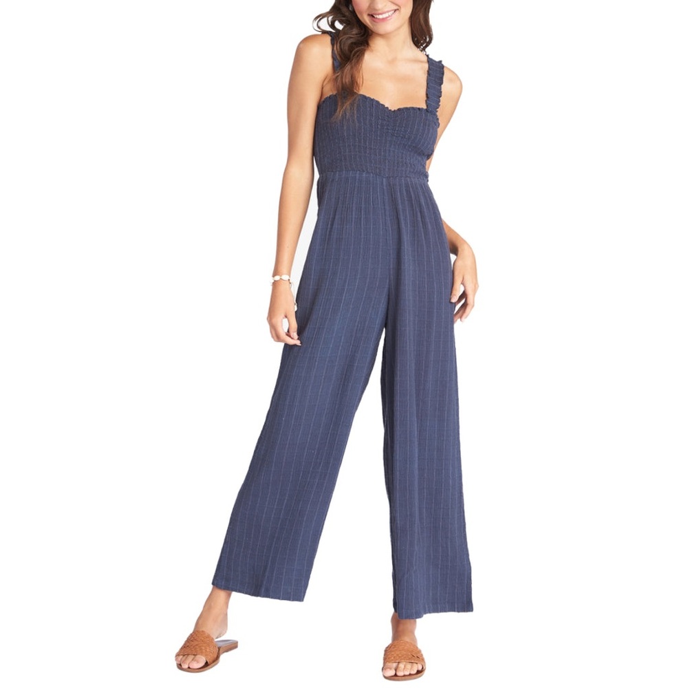 Roxy Women's Adventure Bound Woven Navy Tank Jumpsuit